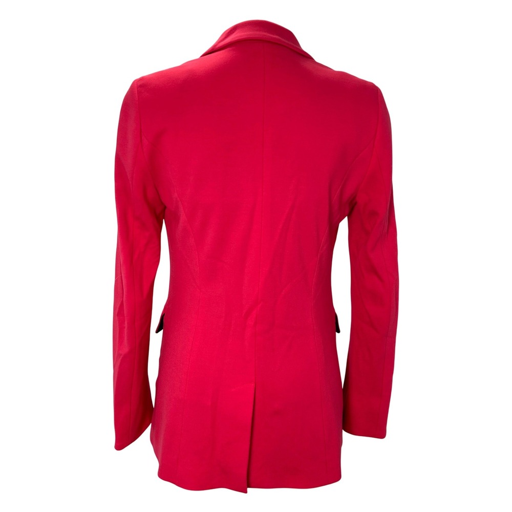 LYSSE Womens Ponte Blazer Jacket Hot Pink One Button Notch Lapel Size S - Picture 2 of 11